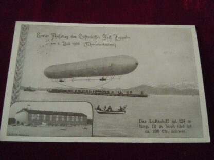 carte postale Zeppelin - militaria