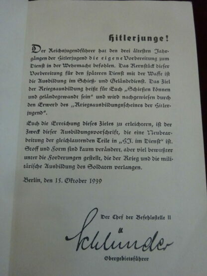 document Hitlerjugend Militaria allemand