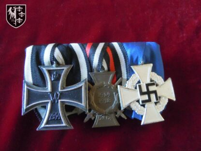 Barrette 3 médailles - Militaria allemand