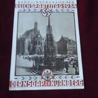carte postale Reichsparteitag 1934 - militaria allemand