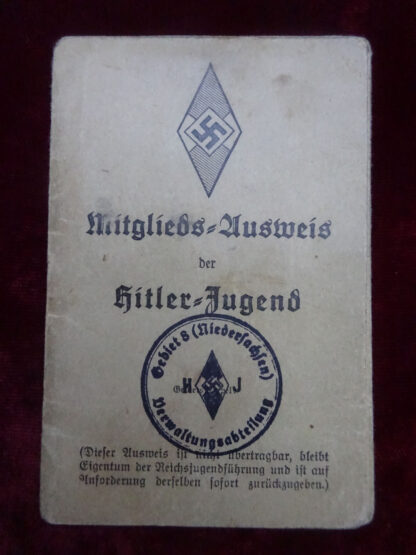 Hitlerjugend Ausweis - militaria allemand