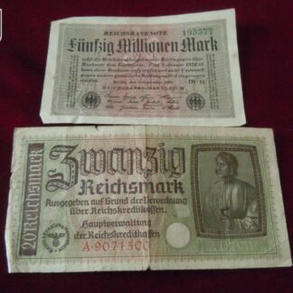 billet 20 Reichsmark - militaria allemand WWII