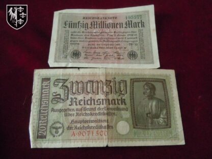 billet 20 Reichsmark - militaria allemand WWII
