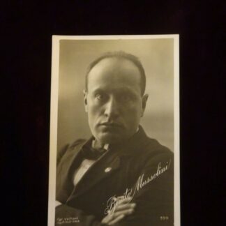 carte postale Bénito Mussolini - militaria italien