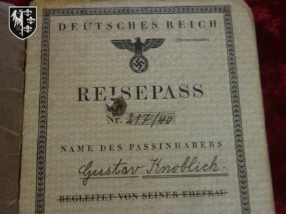 Deutsches Reich Reisepass - Militaria allemand WWII