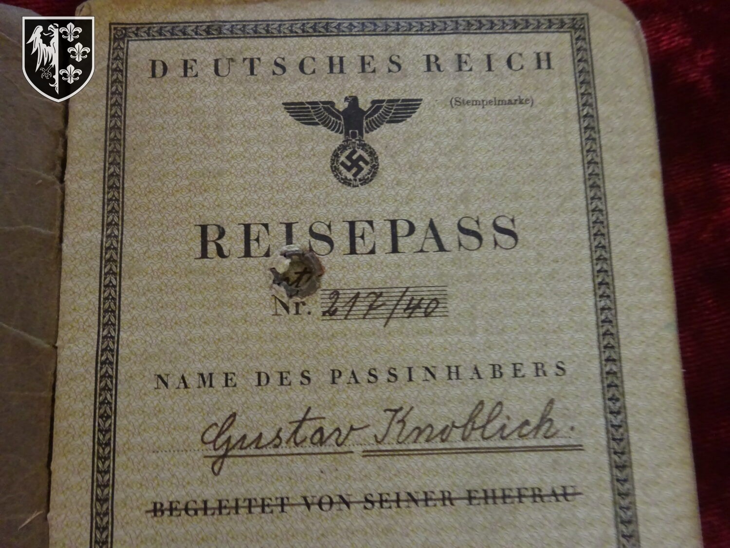 Deutsches Reich Reisepass Militaria Allemand Wwii