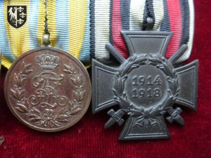 Barrette 3 médailles 1914-1918 - militaria WWI