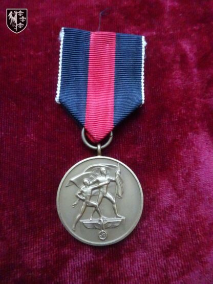 médaille des suèdes 1er octobre 1938 - militaria allemand WWII
