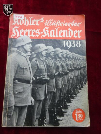 Heeres Kalender 1938 - militaria allemand WWII