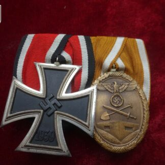 barrette croix de fer 2e classe et westwall - militaria allemand WWII