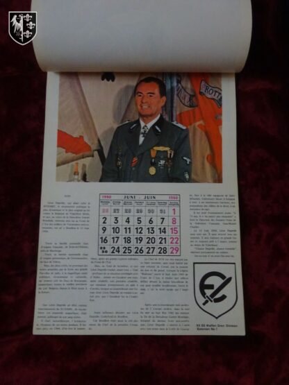 calendrier Léon Degrelle 1980 - militaria WWII