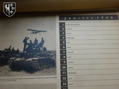 calendrier européen 1942 - militaria allemand WWII