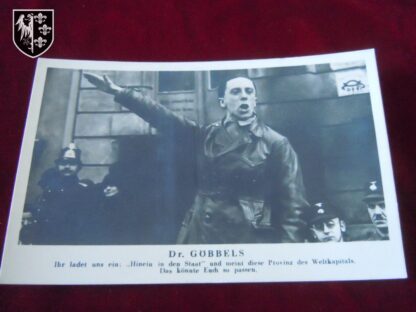 carte postale Dr Goebbels - militaria allemand WWII