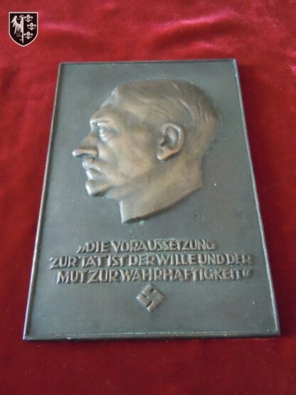 plaque Adolf Hitler - militaria allemand WWII