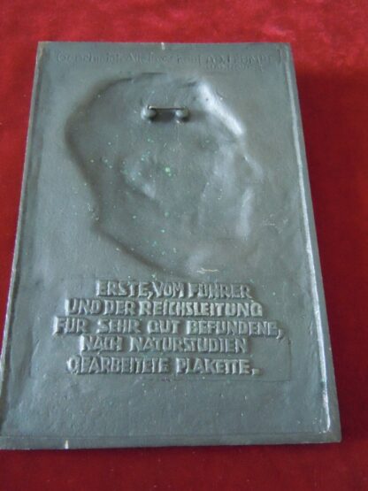 plaque Adolf Hitler - militaria allemand WWII
