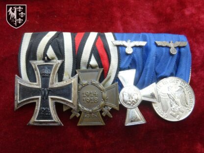 barrette 4 médailles - militaria allemand WWII