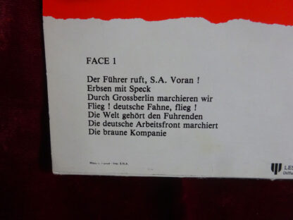 Der Fuhrer ruft, SA voran! disque 33 tours de chants de combat du national-socialisme. Edition du Trident. Militaria allemand