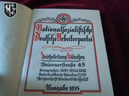 livret adhérent NSDAP - militaria allemand WWII