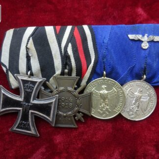 barrette 4 médailles - militaria allemand - german medals bar