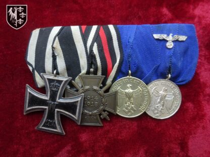 barrette 4 médailles - militaria allemand - german medals bar