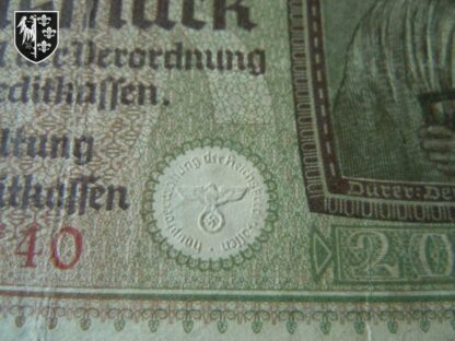billet 20 reichsmark - militaria allemand
