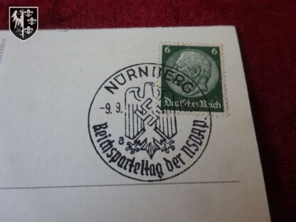 Carte postale Reichsparteitag Nuremberg 1938 - militaria allemand