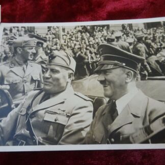 carte postale Adolf Hitler et Mussolini - militaria allemand
