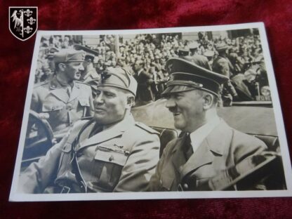 carte postale Adolf Hitler et Mussolini - militaria allemand