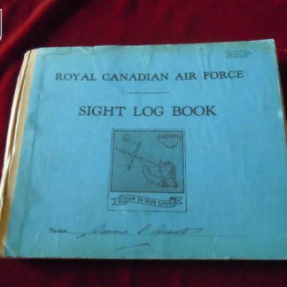 Royal canadian Air Force Sight log book. Période 1943-1944 - militaria Canada