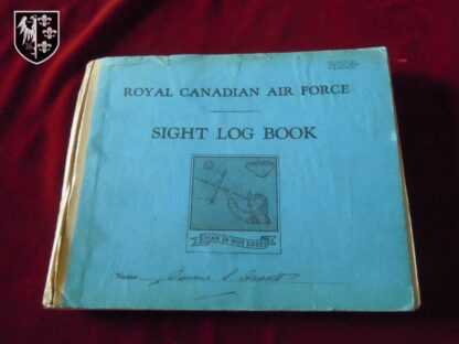 Royal canadian Air Force Sight log book. Période 1943-1944 - militaria Canada