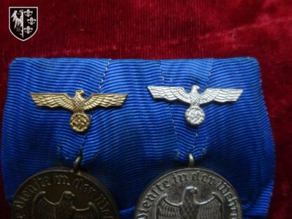 Barrette médailles 4 ans et 12 ans de service Heer - militaria allemand - german militaria