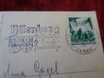 Carte postale Reichsparteitag 1936 - militaria allemand - german militaria