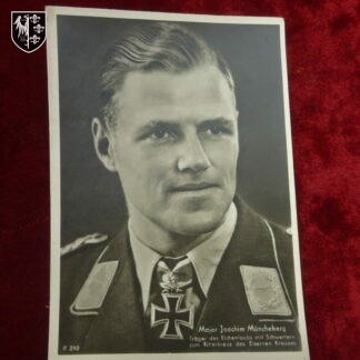 Carte postale major Joachim Muncheberg - militaria allemand- German militaria