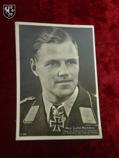 Carte postale major Joachim Muncheberg - militaria allemand- German militaria