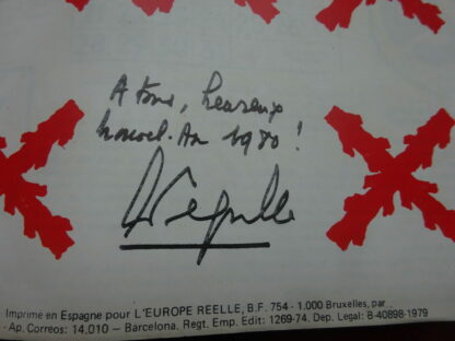 Calendrier Léon Degrelle 1980. Imprimé pour l'Europe réelle par la CEDADE - militaria - rex