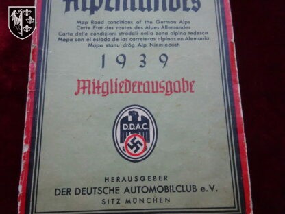 Carte routière DDAC 1939 - militaria allemand - German militaria