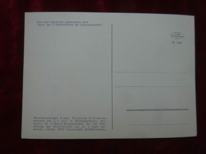 Carte postale Kapit. Wilhelm Rollmann - militaria allemand - German militaria