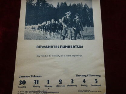 Calendrier du NSDAP année 1944. Complet - Militaria allemand