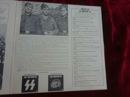 Disque 33 tours les Waffen SS volume 3. Edité par la SERP. Très bon état.
