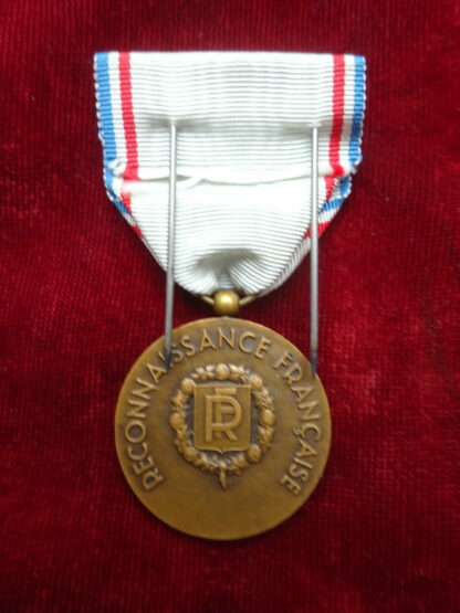 Médaille de bronze de la reconnaissance française. Militaria