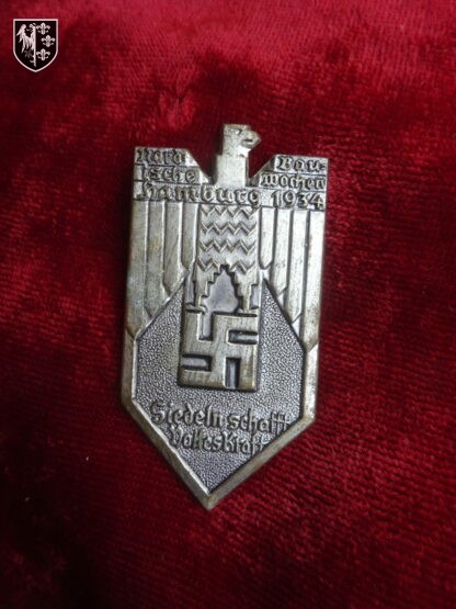 Insigne de journée Hamburg 1934 - Militaria allemand - german Tinie