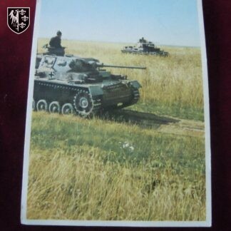 Carte postale en couleur panzers. Parfait état. _ militaria allemand