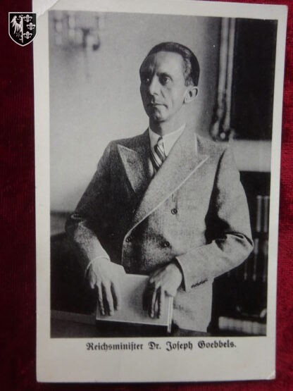 Carte postale Joseph Goebbels. - German postcard - militaria allemand