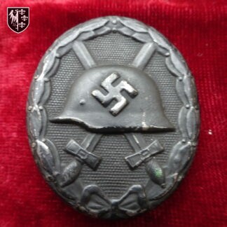 badge des blessés classe noir ESP - black round badge - Militaria allemand