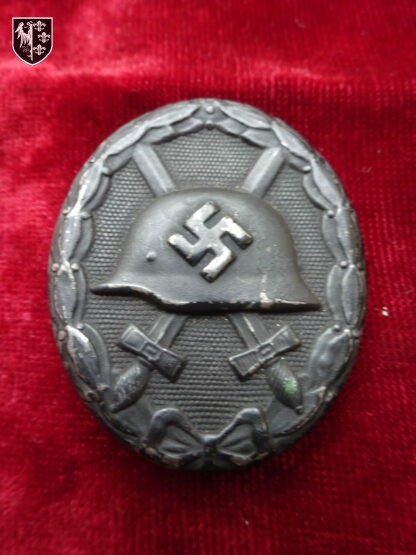 badge des blessés classe noir ESP - black round badge - Militaria allemand