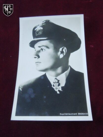 Carte postale Kapitanleutnant Endrass - Militaria allemand - german postcard WWII