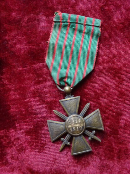 Médaille Croix de Guerre 1914-1917 avec étoile de bronze – Image 2