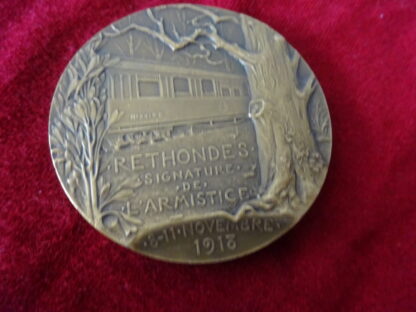 Médaille de table Maréchal Foch armistice 1918 – Image 3