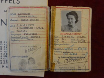 Lot brochure appel aux Français et carte identité 1944 RÉSERVÉ (CD) – Image 3