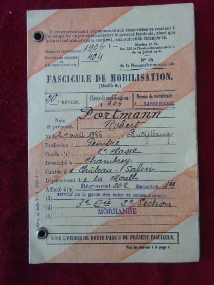 Lot livret militaire, carte LFC, carte combattant RÉSERVÉ (CD) – Image 7